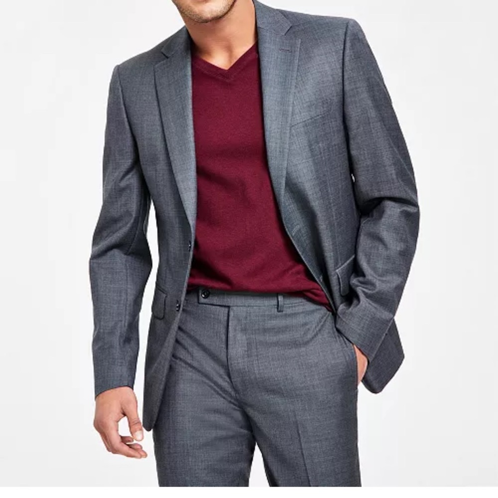 Calvin Klein Men's Slim-Fit Wool-Blend Stretch Suit Jackets & Pant